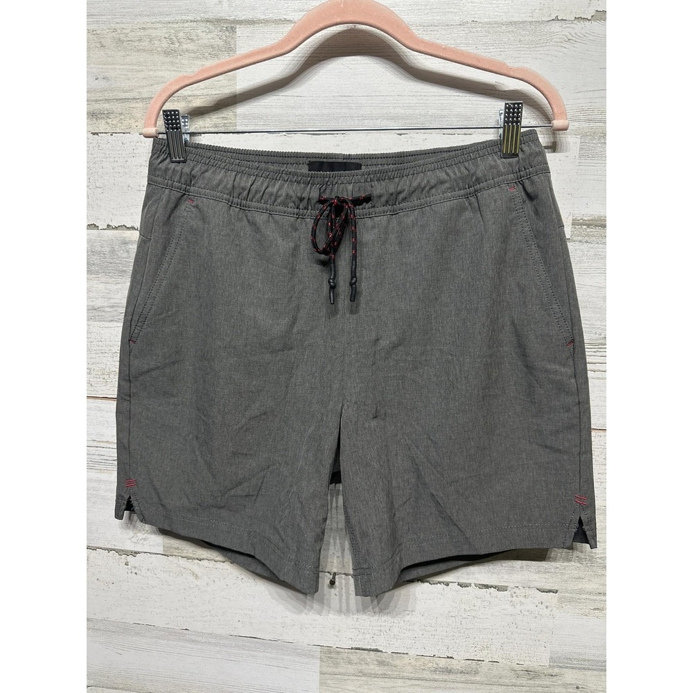 Valor Collective Hybrid Shorts Men Size S Gray Elastic Waist Drawstring EUC
